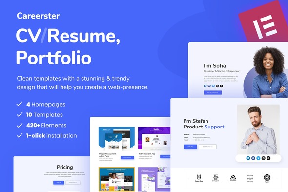 Careerster - CV/Resume Elementor Templates