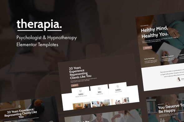Therapia - Psychologist & Hypnotherapy Elementor Templates