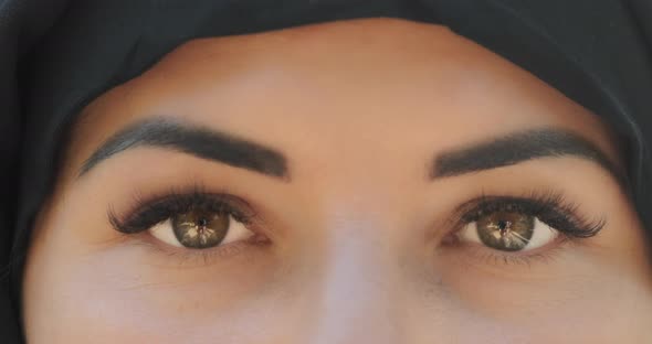 Muslim Woman's Eyes Closeup