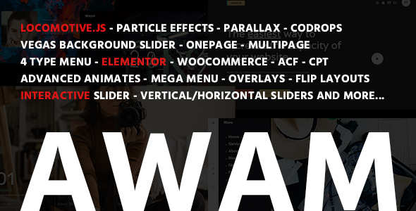 Awam - Creative Agency Portfolio Elementor WordPress Theme