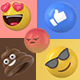 12 Emoji Overlays looped with Alpha - VideoHive Item for Sale