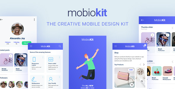 Mobiokit - HTML Mobile UI Kit