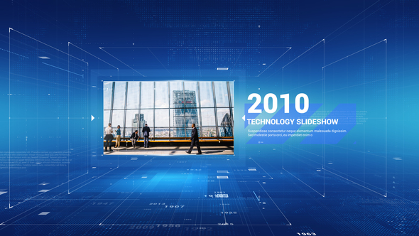 Blue Technology Space Slideshow alt