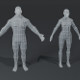 Muscular Human Body Base Mesh 3D Model Pack 1000 Polygons - 3DOcean Item for Sale