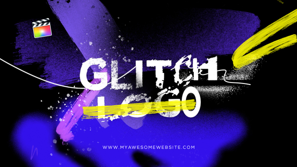 Glitch Logo Intro Grunge Distortion