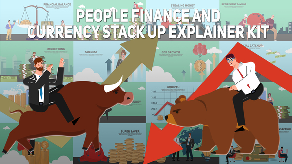 People Finance and Currency Stack Up Explainer Kit