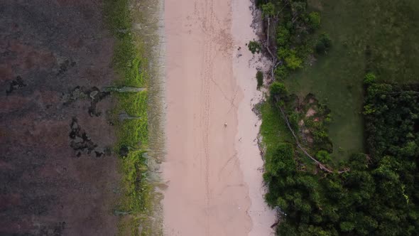 Birds eye view along Nyang Nyang beach Bali