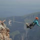 Man Jumping Off a Cliff, Rope Jumping in the Mountains - VideoHive Item for Sale