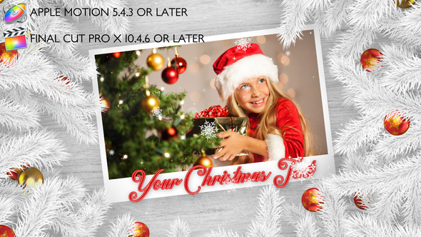 White Christmas Slideshow - Apple Motion alt