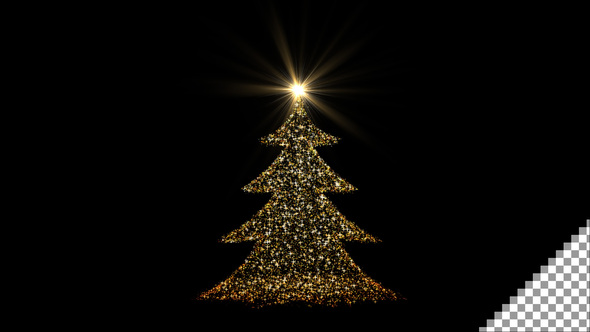 Magical Christmas Tree With Sparkles alt