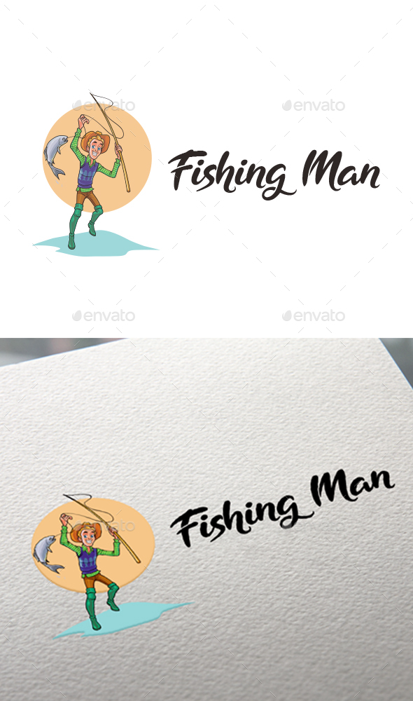 Fisherman Character Logo