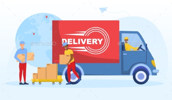 Multiracial Delivery Worker