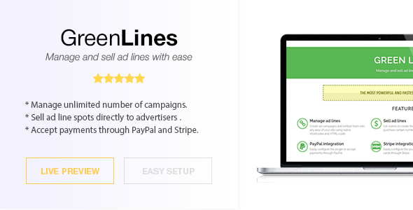 Green Lines - Standalone Script - Manage and Sell Ad Lines