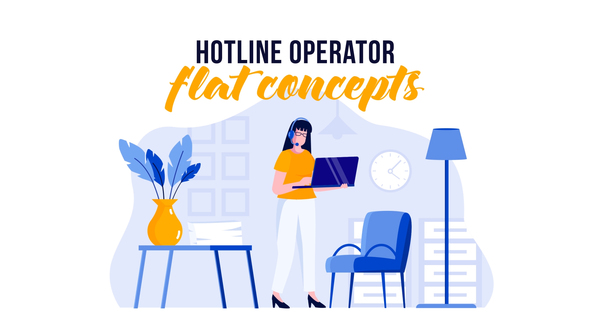Hotline operator - Flat Concept