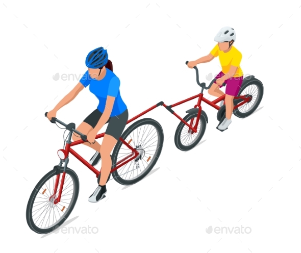 Isometric Trailer Cycle or Bicycle Attachment
