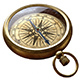 Vintage Brass Compass. 3D model with PBR textures. - 3DOcean Item for Sale
