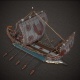 Ancient Ship 02 - 3DOcean Item for Sale
