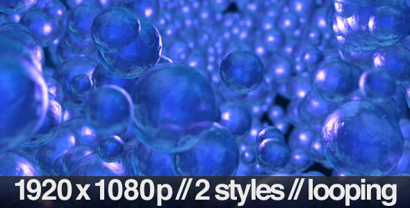 3D Water Bubbles Floating Up Background - 2 Styles