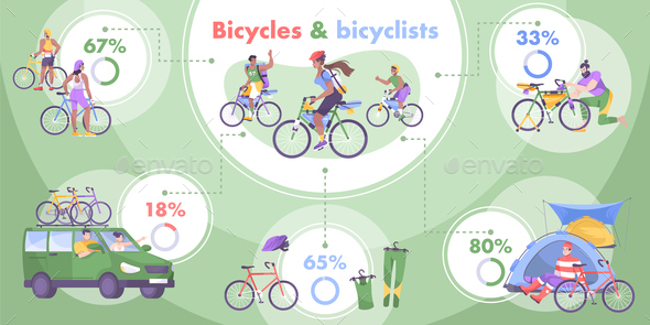 Flat Bike Tourism Infographic