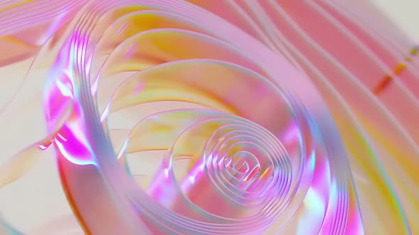 Iridescent Ribbons Background