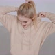 Cheerful Blond Woman in Hoodie - VideoHive Item for Sale
