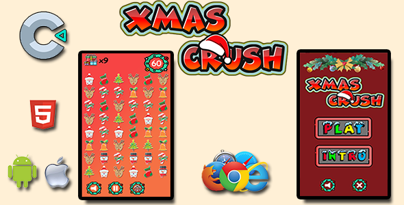 Xmas Crush - HTML5 Mobile Game