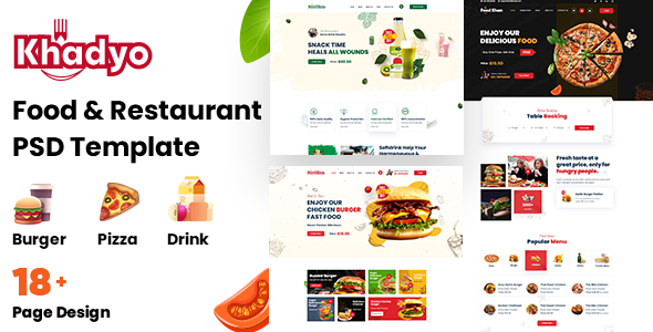 Khadyo - Restaurant PSD Template