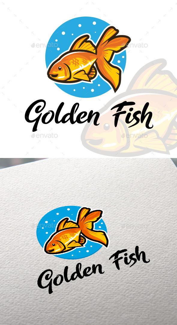 Cartoon Golden Fish Mascot Design