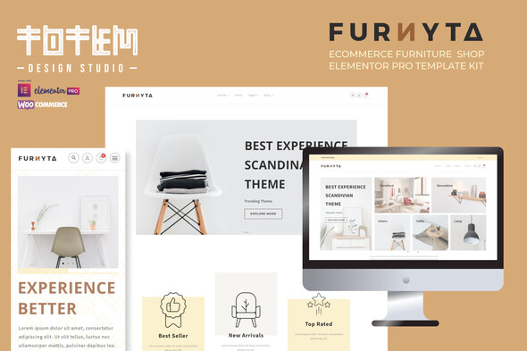Furnyta - Ecommerce Furniture Shop Elementor Template Kit
