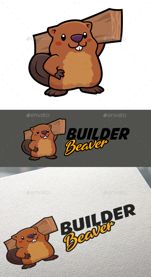 Cartoon Beaver Builder Logo