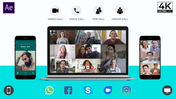 Social Media Voice Video Calls Pack - 6 in 1