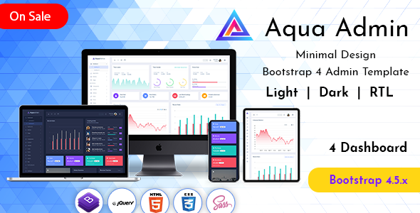 Aqua Responsive Admin Template Dashboard Web Apps