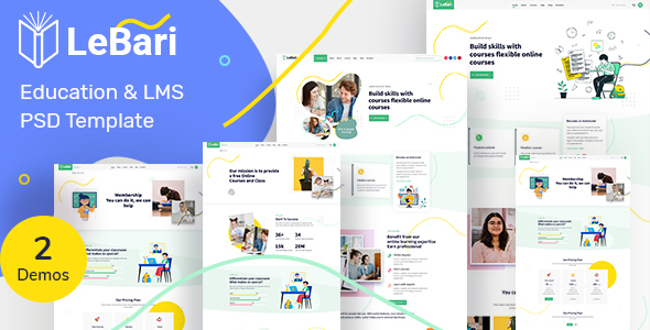 LeBari- Education & LMS PSD Template