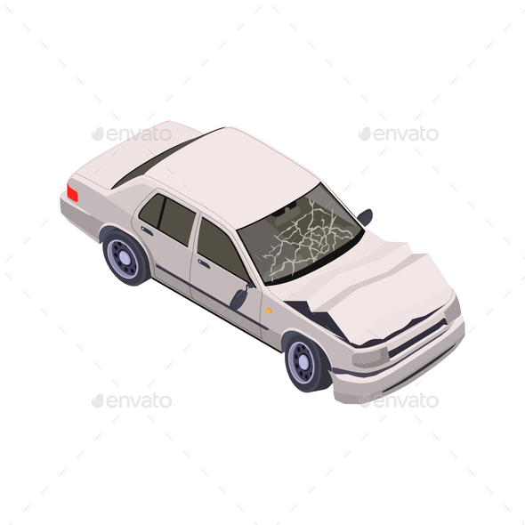 Car Accident Vector Illustration