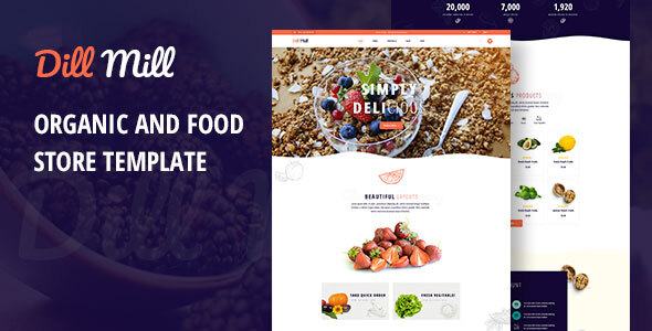 Dillmill – Organic and Food Store PSD Template – 0 Sold!