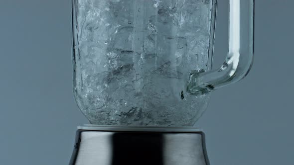 Cocktail Blender Grinding Ice Closeup