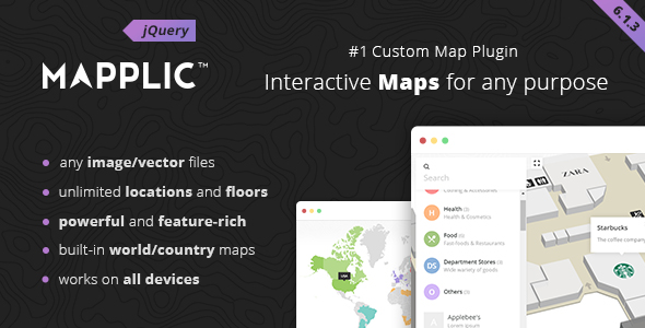 Mapplic – Custom Interactive Map jQuery Plugin