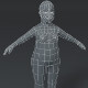 Fat Girl Kid Base Mesh 3D Model 1000 Polygons - 3DOcean Item for Sale
