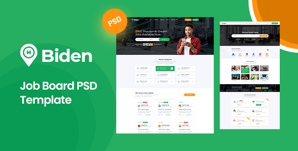 Biden - Job Board PSD Template