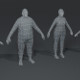 Fat Human Body Base Mesh 3D Model Family Pack 1000 Polygons - 3DOcean Item for Sale