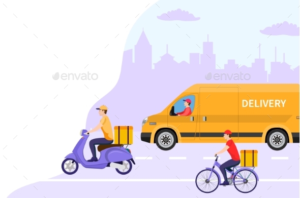 Online Delivery Service Concept,