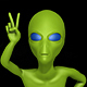 Ufo Alien Showing The Peace Sign (6-Pack) - VideoHive Item for Sale