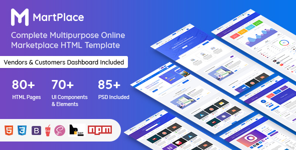 MartPlace - Multipurpose Online Marketplace HTML Template with Dashboard