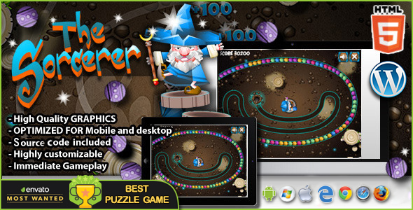The Sorcerer  - HTML5 Puzzle Game
