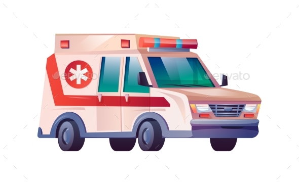 Emergency Ambulance Van First Aid Medical Car Icon