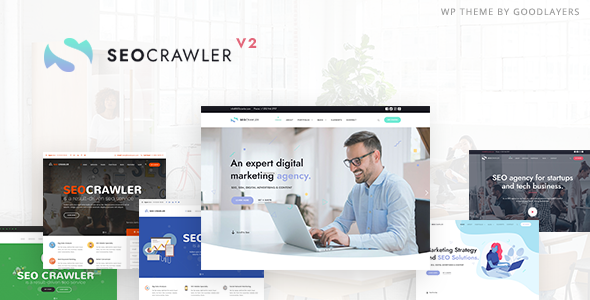 SEO Crawler - Agencja marketingu cyfrowego, Media społecznościowe, SEO WordPress Theme