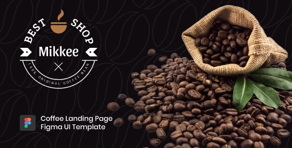 Mikkee - Coffee Landing Page Figma UI Template