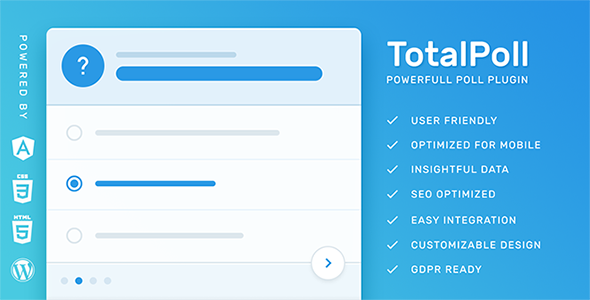 TotalPoll Pro - responsywna wtyczka ankiety WordPress