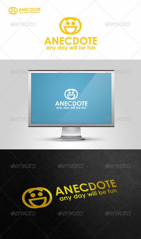 Anecdote - Funny Face Logo