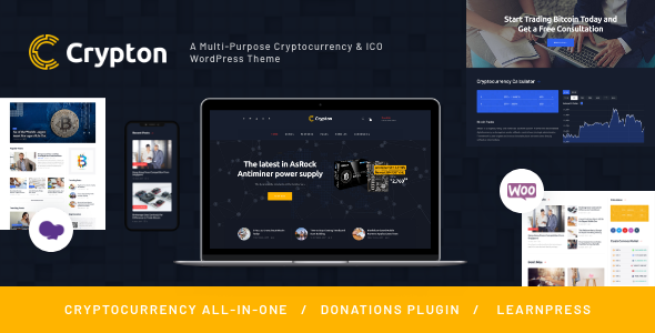 Crypton | A Multi-Purpose Cryptocurrency & ICO WordPress Theme